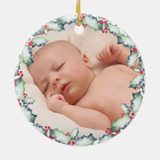 Mijn eerste kerstgrootvader, Foto Keepomwille Keramisch Ornament (Achterkant)