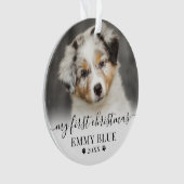 Mijn eerste Kersthuisdier foto hond Ornament (voorkant)