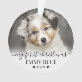 Mijn eerste Kersthuisdier foto hond Ornament (voorkant)