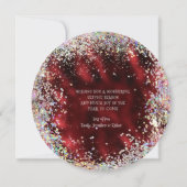 Mijn eerste kerstjaar foto Circular Glitter Feestdagenkaart (Achterkant)