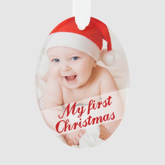 Mijn eerste kerstkeepaardse versiering ornament (voorkant)