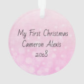 Mijn eerste kerstkerstkerstgepersonaliseerde kerst ornament (achterkant)