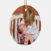 Mijn eerste kerstman als Big Brother Keramisch Ornament (Rechts)