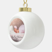 Mijn eerste kerstmeisje roze keramische bal ornament (Rechts)