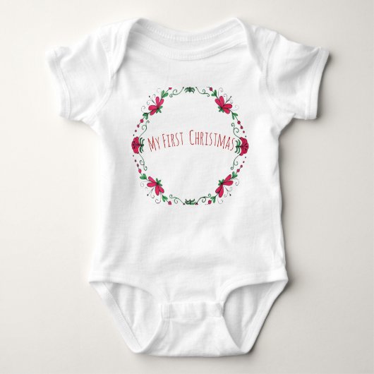 "Mijn eerste Kerstmis" 1 stuk voor Baby Romper (Voorkant)