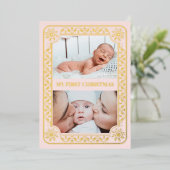 Mijn eerste Kerstmis 2 Foto Keepomwille Gold Folie Feestdagenkaart (Staand Voorkant)