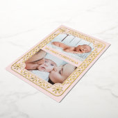 Mijn eerste Kerstmis 2 Foto Keepomwille Gold Folie Feestdagenkaart (Gedraaid)