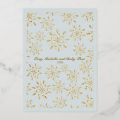 Mijn eerste Kerstmis 2 Foto Keepomwille Gold Folie Feestdagenkaart (Achterkant)