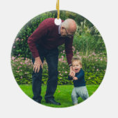 Mijn eerste Kerstmis als grootpa persoonlijke foto Keramisch Ornament (Achterkant)