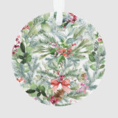 Mijn eerste Kerstmis als oma Evergreen Wreath Ornament (achterkant)