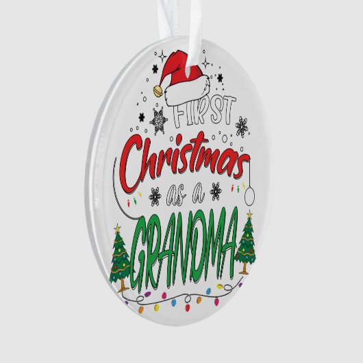 Mijn eerste Kerstmis als oma Funny New Grandma Ornament (voorkant)