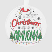 Mijn eerste Kerstmis als oma Funny New Grandma Ornament (voorkant)