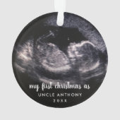 Mijn eerste Kerstmis als Oom Ultrasound Foto Ornament (achterkant)