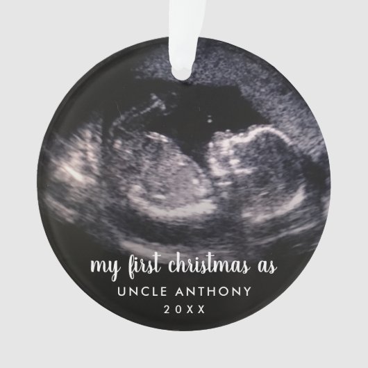 Mijn eerste Kerstmis als Oom Ultrasound Foto Ornament (voorkant)