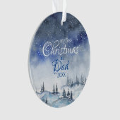Mijn eerste Kerstmis als pap Winter Waterverf Jaar Ornament (voorkant)