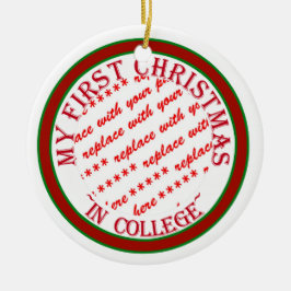 Mijn eerste Kerstmis in College Foto Lijst Sjabloo Keramisch Ornament