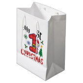 Mijn eerste Kerstmis Medium Cadeauzakje (Voorkant Gekanteld)