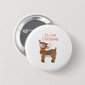 Mijn eerste Kerstmis Ronde Button 5,7 Cm (Voorkant /achterkant)