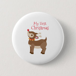 Mijn eerste Kerstmis Ronde Button 5,7 Cm