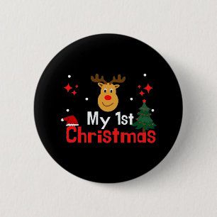 Mijn eerste Kerstmis Ronde Button 5,7 Cm