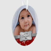 Mijn eerste Kerstmis: voeg je foto toe Ornament (voorkant)