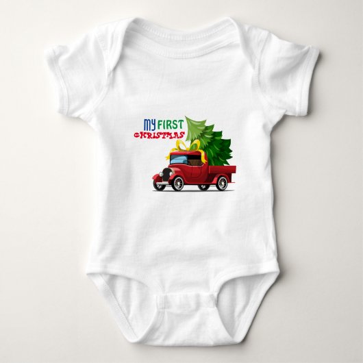 Mijn eerste kerstpak Baby Bodysuit (Voorkant)