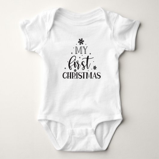 Mijn eerste kerstpak Baby Bodysuit (Voorkant)