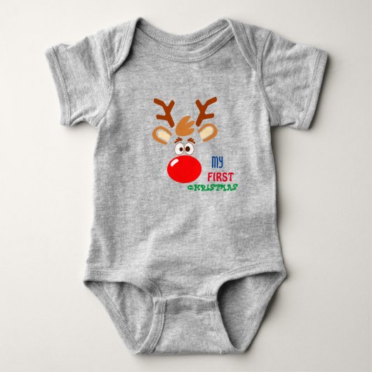 Mijn eerste kerstpak Baby Bodysuit (Voorkant)