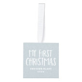 Mijn eerste kerstpasgeboren baby, gepersonaliseerd kubus ornament (Voorkant)