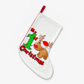 Mijn eerste kerstrenrendiertje kleine kerstsok (Voorkant (Hangend))