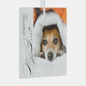 Mijn eerste kerstscript Verticale foto Snowflake Glas Ornament (Voorkant Rechts)