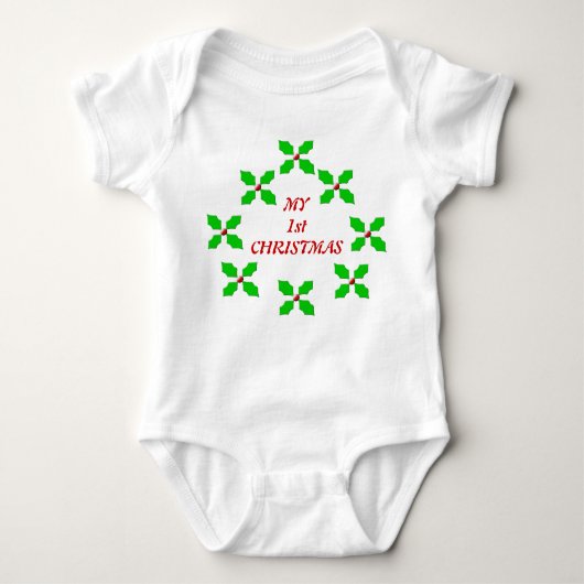 Mijn eerste kerstvolle Baby Romper (Voorkant)