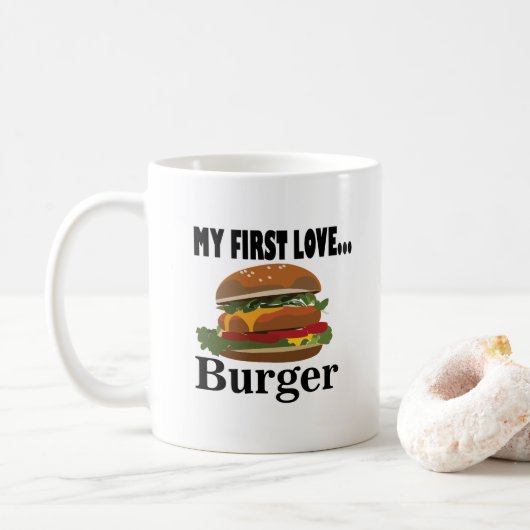 Mijn eerste liefde Burger Koffiemok (Met donut)