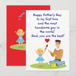 Mijn eerste liefde, papa feestdagenkaart