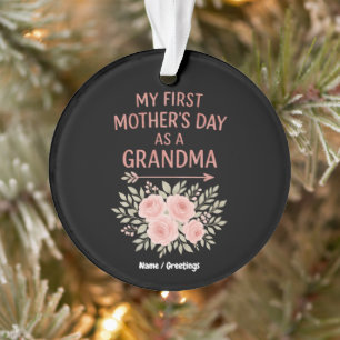 Mijn eerste Moederdag als oma Grappig & Schattige Ornament