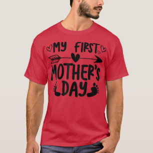 Mijn eerste Moederdag Zwangerschap Aankondiging Pr T-shirt