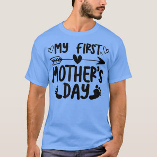 Mijn eerste Moederdag Zwangerschap Aankondiging Pr T-shirt