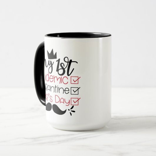 Mijn eerste pandemische Quarantine Vaderdag Mok (Voorkant links)