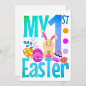 Mijn eerste Pasen Feestdagenkaart (Voorkant / Achterkant)