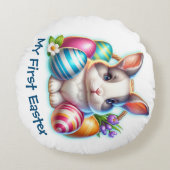 Mijn eerste Pasen voor Jongens | Rond Kussen (Voorkant)