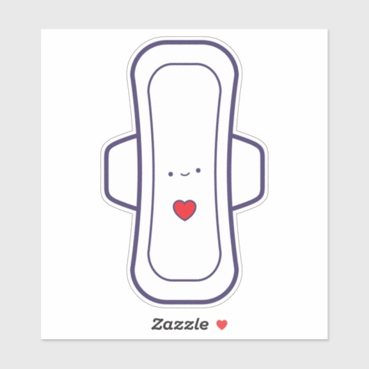 Mijn eerste periode Leuke Cartoon Menstruele Pad H Sticker (Vel)