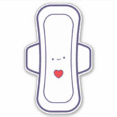 Mijn eerste periode Leuke Cartoon Menstruele Pad H Sticker (Voorkant)