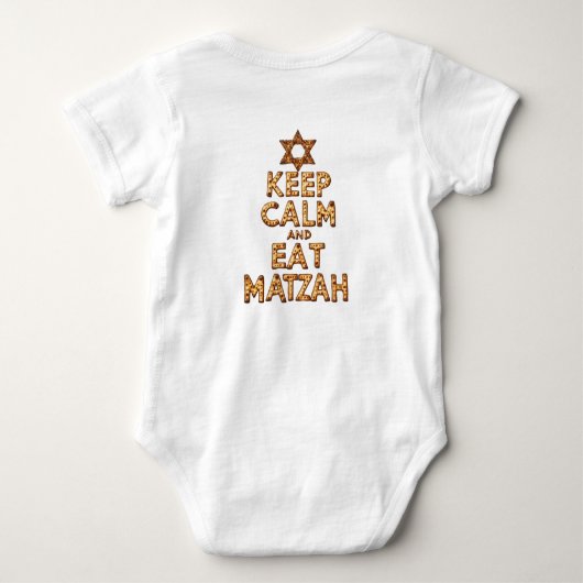 Mijn eerste Pesach - Blijf kalm en eet Matzah Matz Romper (Achterkant)
