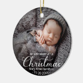 Mijn eerste prettige kerstpasgeboren Baby Keramisch Ornament (Links)