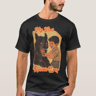 Mijn eerste reddingshond grappig - Grappige reddin T-shirt