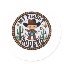 Mijn eerste Rodeo Baby Sticker - Schattigee Cowboy