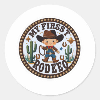 Mijn eerste Rodeo Baby Sticker - Schattigee Cowboy