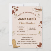 Mijn eerste Rodeo Cowboy 1e verjaardag Kaart (Voorkant)