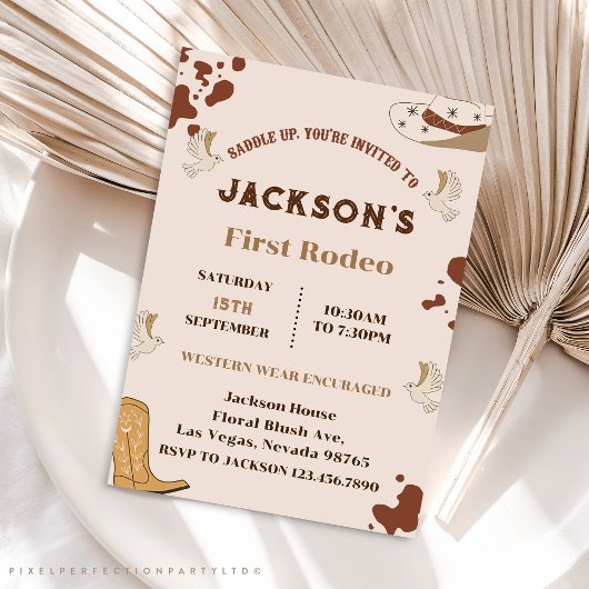 Mijn eerste Rodeo Cowboy 1e verjaardag Kaart