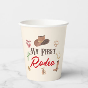 Mijn eerste Rodeo Cowboy eerste verjaardag Papieren Bekers